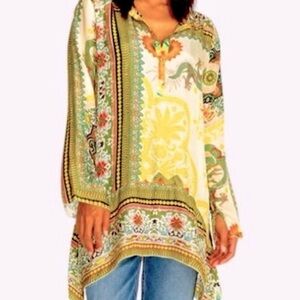 Johnny Was gorgeous silk ‘golden dragon’ tunic